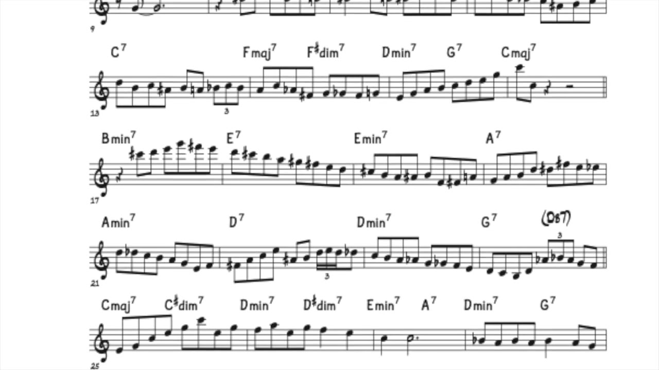 Compilation - Carl Saunders Solo Transcription