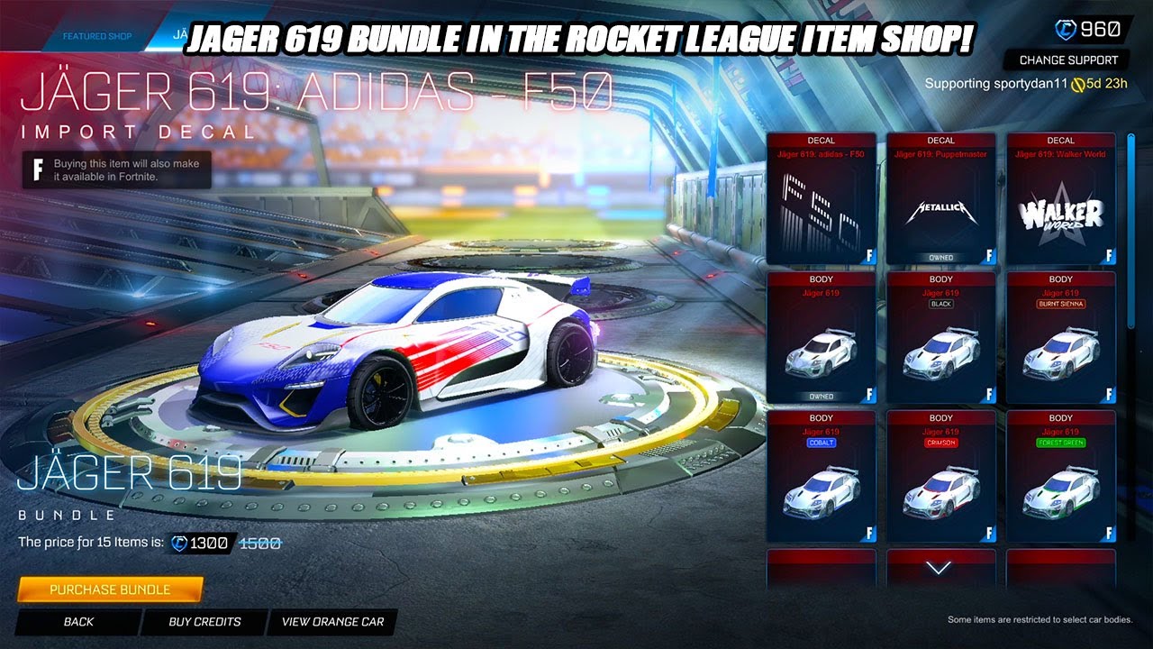 Jager 619 Mega Bundle Back In The Rocket League Item Shop!! - Rocket League Item Shop Update