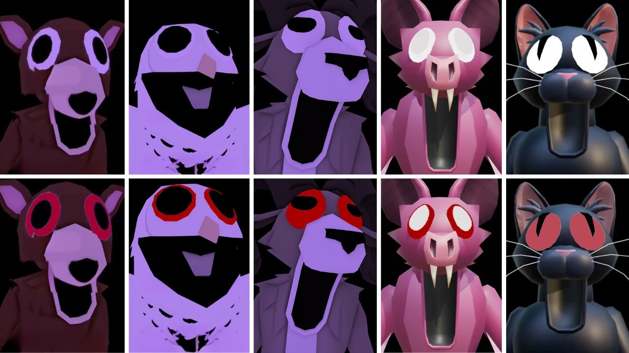 99 Nights in the Forest - DEER VS OWL VS RAM VS BAT VS CAT VS SATRVING CAT | Jumpscare - Roblox