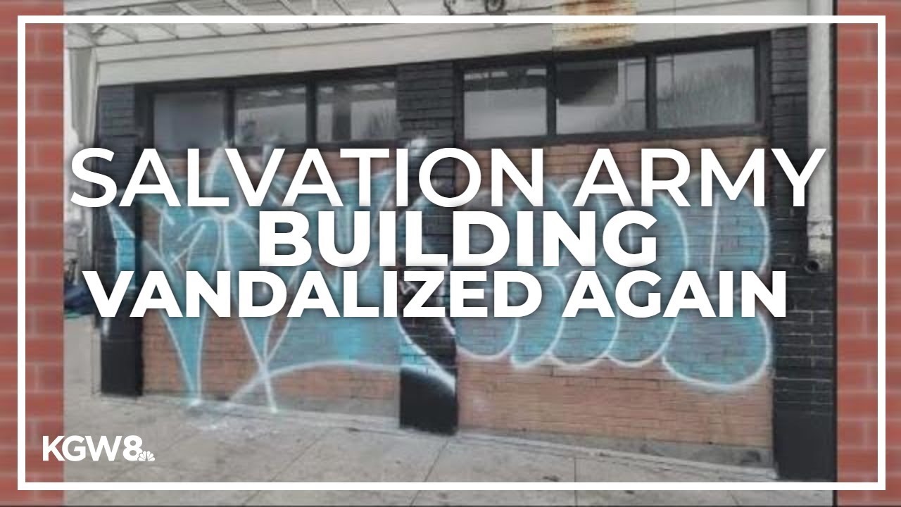 Salvation Army building in Portland tagged with graffiti twice in one week