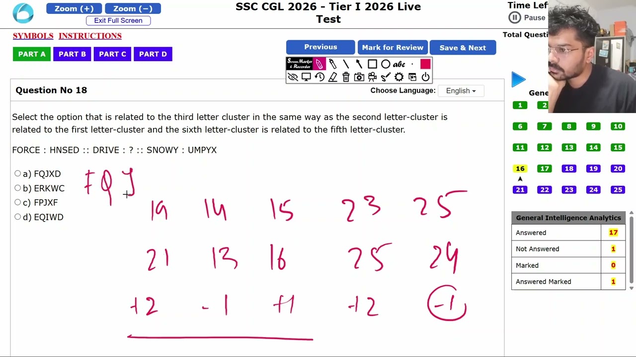 PROJECT PARTH - OLIVEBOARD SSC CGL  Tier-I LIVE 7 FEB 2026 | ON SCREEN SOLVED