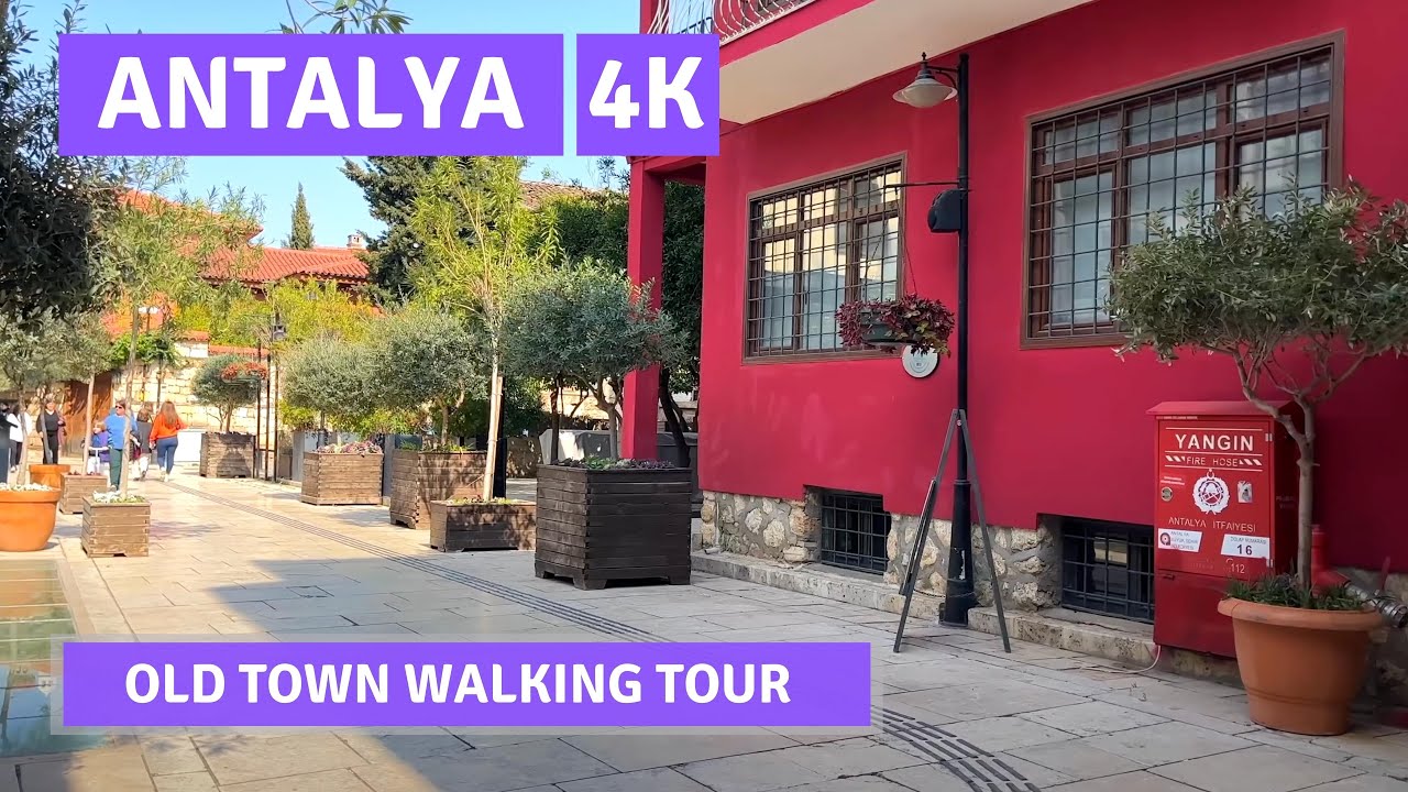Antalya Spring 2022 26 March Old Town Walking Tour |4k UHD 60fps
