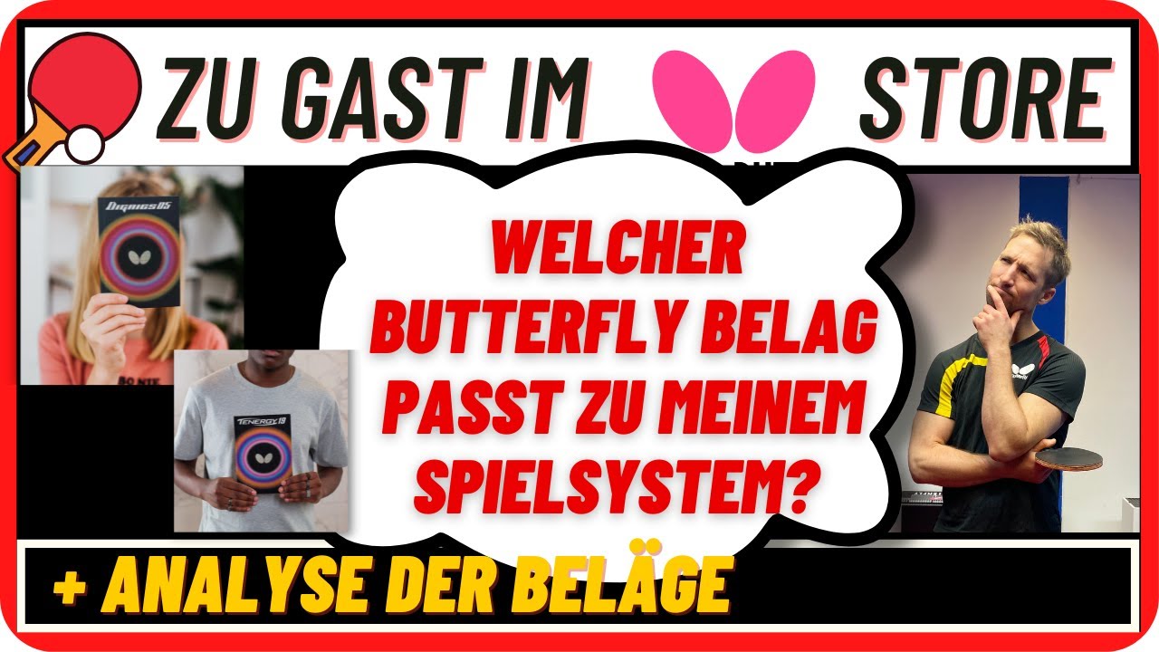 Tischtennis 🏓 Materialcheck ✅ TOP Beläge von Butterfly! 👍