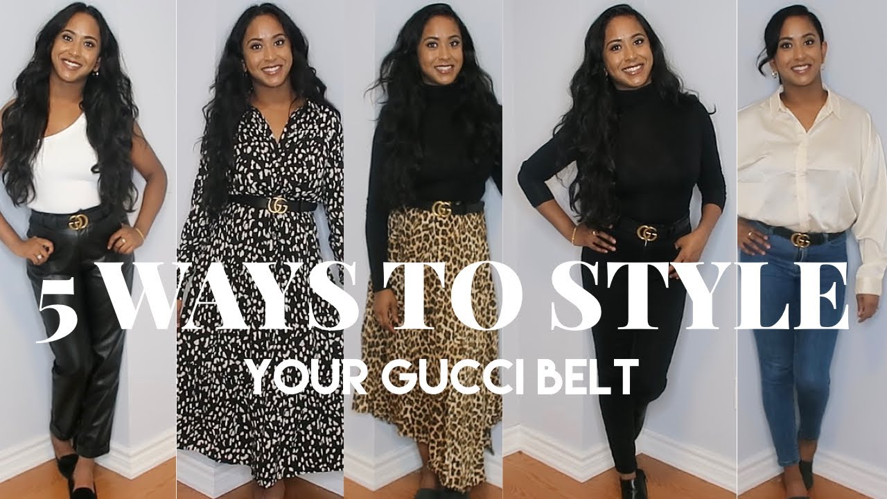 5 WAYS TO STYLE YOUR GUCCI BELT | OUTFIT IDEAS | KEERTHIGA ISABELLA