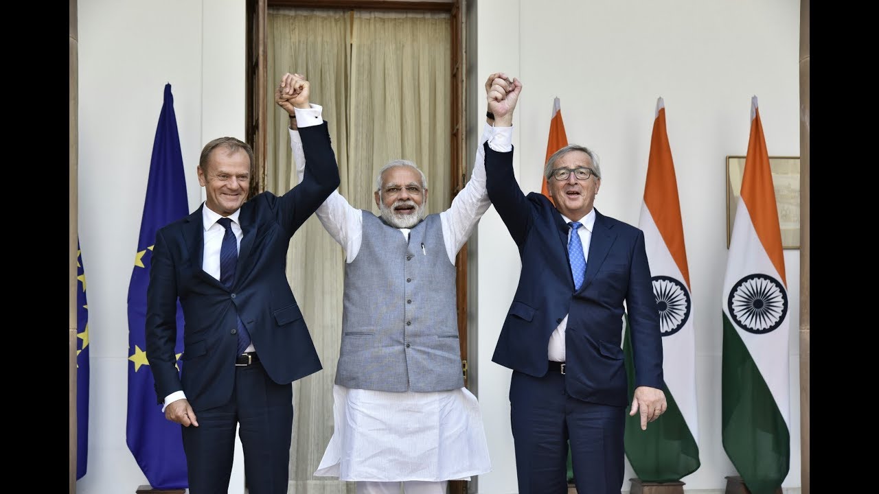 PM Modi with President of European Council & European Commission at Joint Press Statements