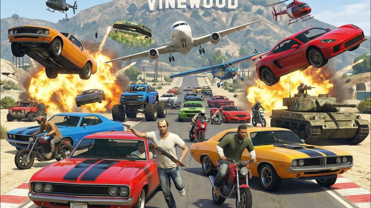 CARRERA CON COCHES ALEATORIOS EN GTA V ONLINE EL ULTIMO EXPLOTA