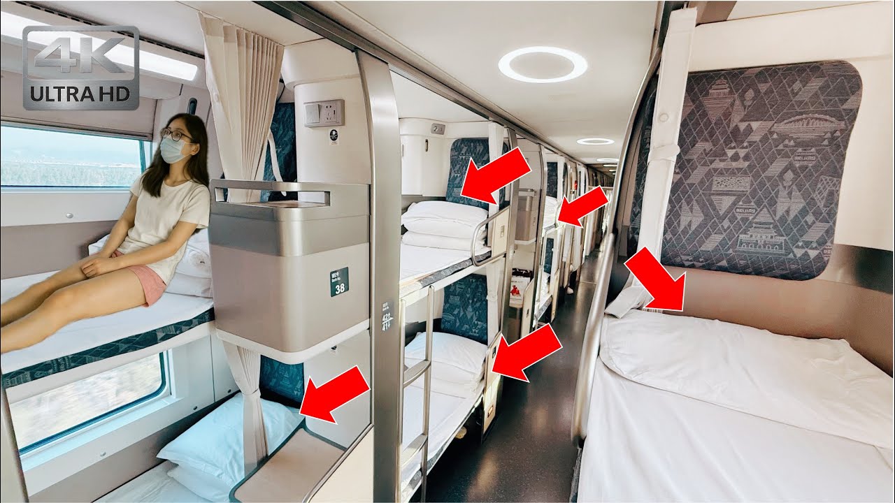 World’s Fastest! China’s Unique Capsule Sleeper Train | 12-Hour Trip from Shenzhen to Beijing🇨🇳 | 4K