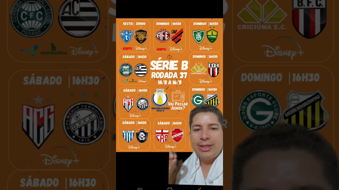 PALPITES PARA TRIGESIMA SETIMA RODADA DA SÉRIE B 