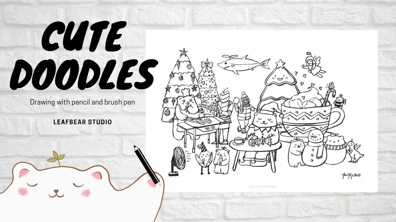 Drawing Cute Doodles [ timelapse with subtitle ]