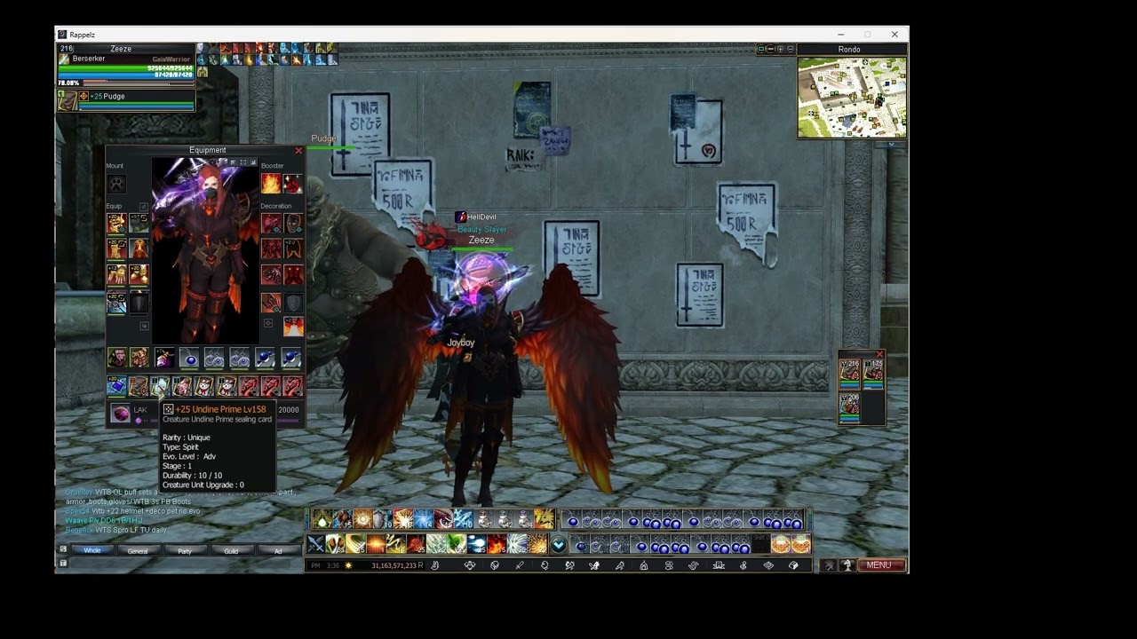 Rappelz Berserker (Gear Reveal)