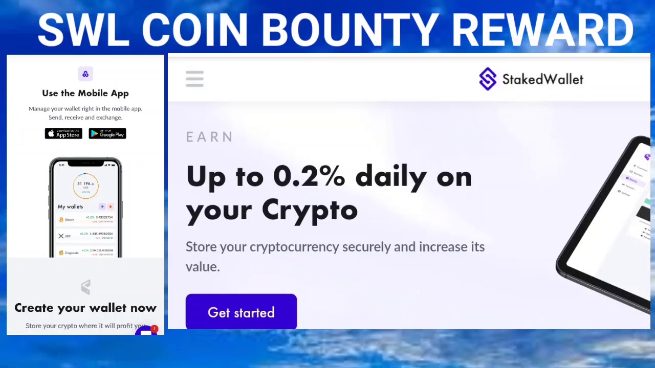 Mantap profit 0.2% staked wallet io join free swl coin bounty