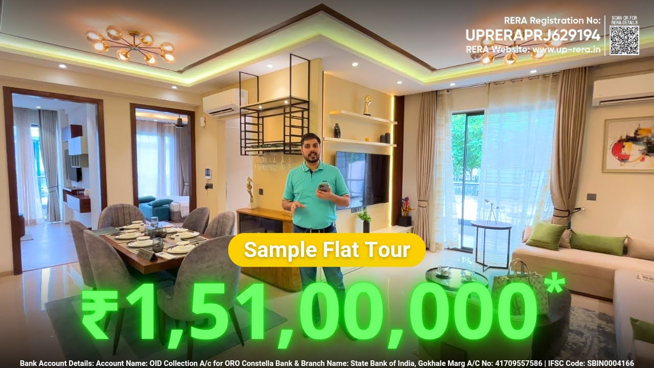 3 BHK  Flat in Sushant Golf City, Lucknow | Oro Constella Premium Apartments | 9118388999