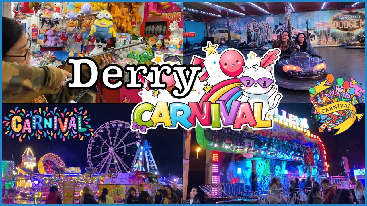 Derry Carnival Funfair 🎢🎡🎠🎟️ | The Largest Travelling Fair in Ireland | Cullens Funfairs