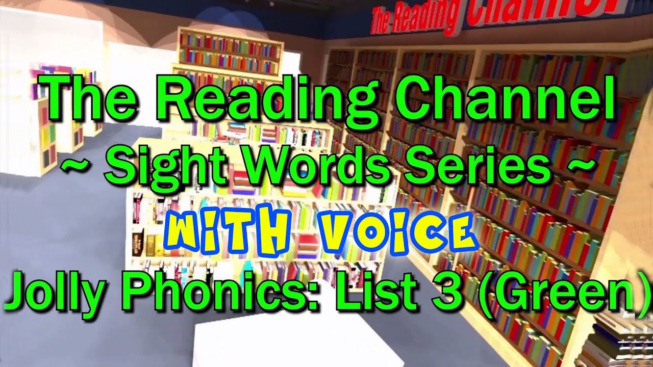 Jolly Phonics Sight Words GREEN List 3 (with Voice Pronunciation)