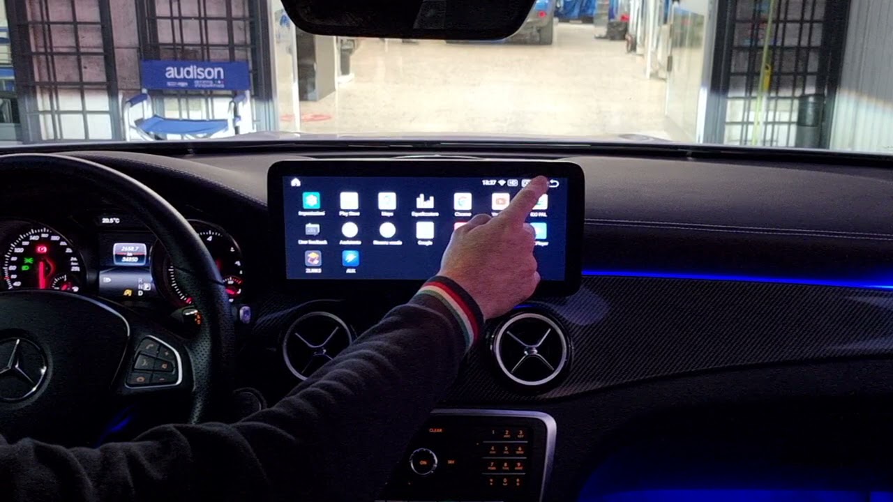 mercedes classe a b cla gla glc display 12.3 pollici android 11 ram6gb rom128gb car play wifi