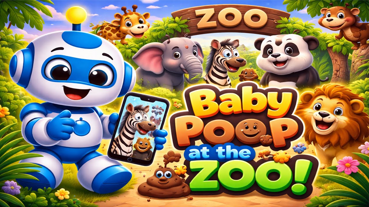 Little Zoo Animal Friends at Baby Poop Home 🐯🏠 | Cartoon for Kids | Kidz Cartoon |English Cartoon