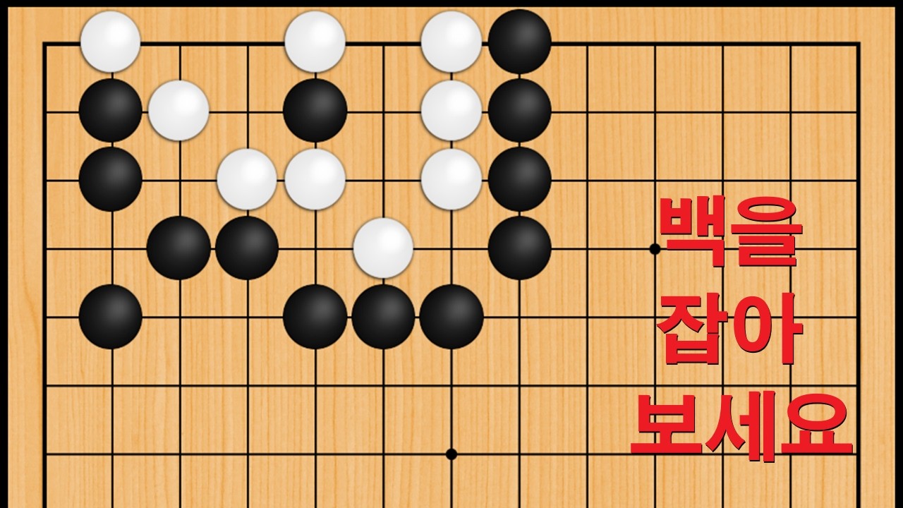 바둑 묘수 사활 - 드루와 묘수가 나옵니다. 백을 잡아보세요
