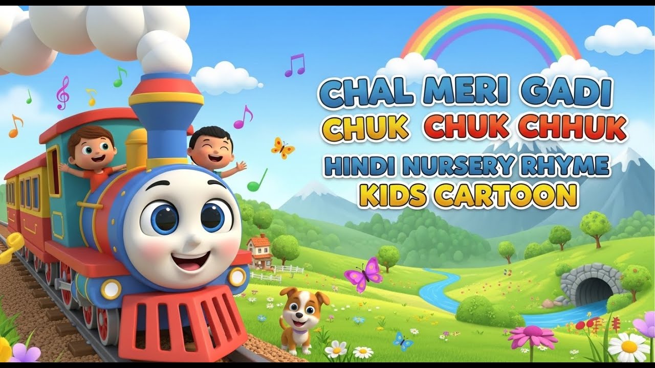Chal Meri Gadi 🚂 | Chhuk Chhuk Chhuk | Hindi Nursery Rhyme | Kids Cartoon Train Song