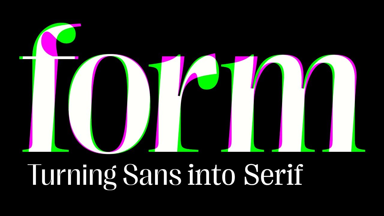 Type design process in Glyphs. Silently adding serifs to a sans-serif font.