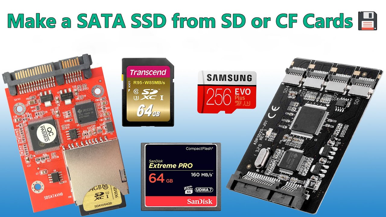 Превратите карту SD или CF в твердотельный накопитель SATA — загрузите Windows с карты SD!