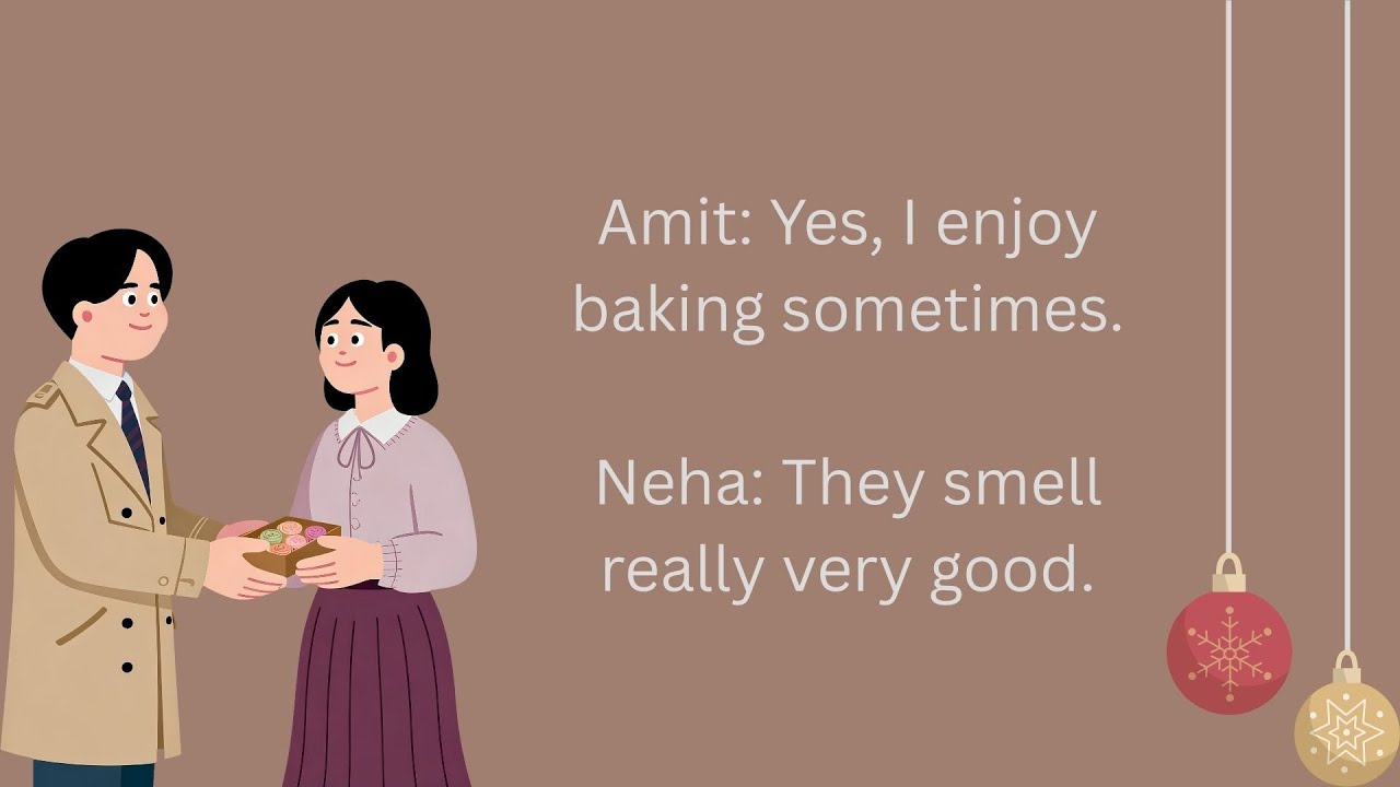 English Conversation Between Colleagues Sharing Cookies | English Speaking Practice