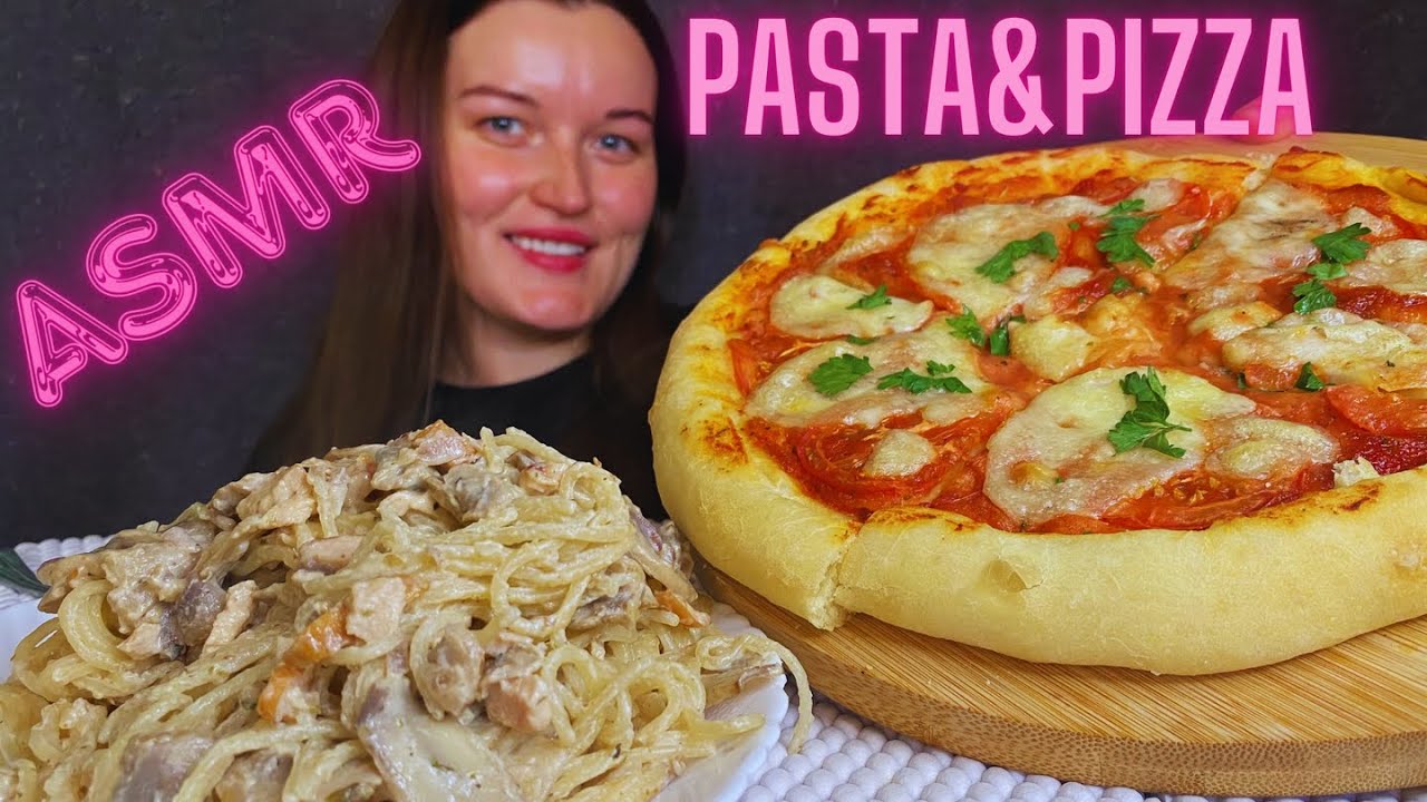 ASMR EATING PASTA&PIZZA  (NO TALKING) EATING SOUNDS |ASMR MUKBANG 먹방