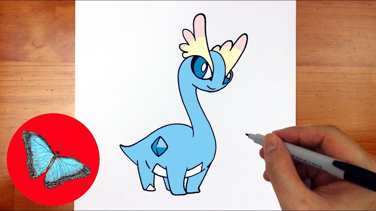 How To Draw Pokemon - Amaura Easy Step by Step
