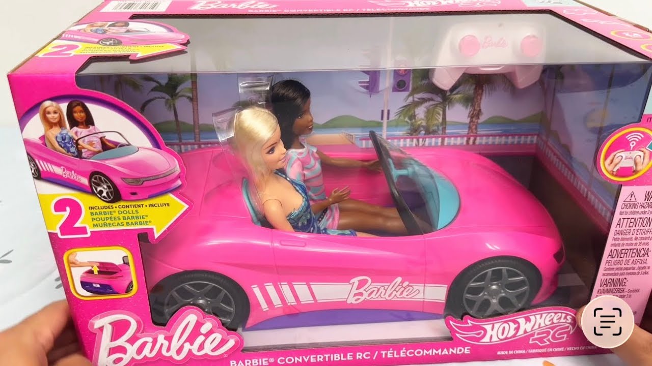 Barbie x Hot Wheels Convertible RC Toys Unboxing 