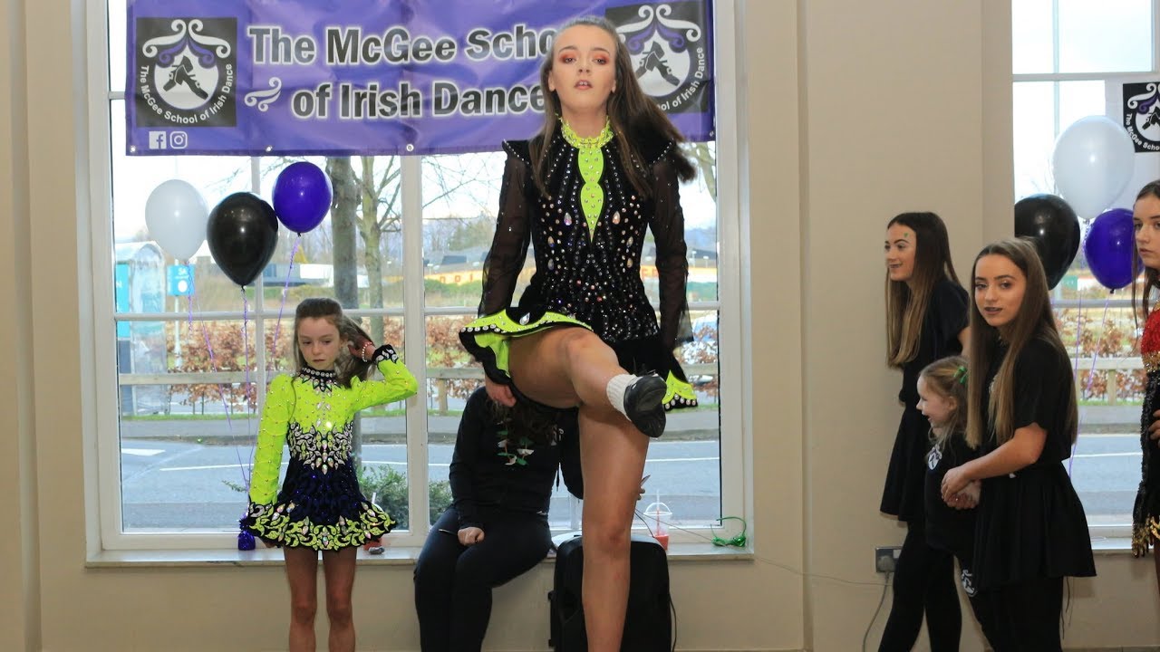 St Patrick's day Mcgee school of Irish Dance performs at the marshes shopping center DUNDALK