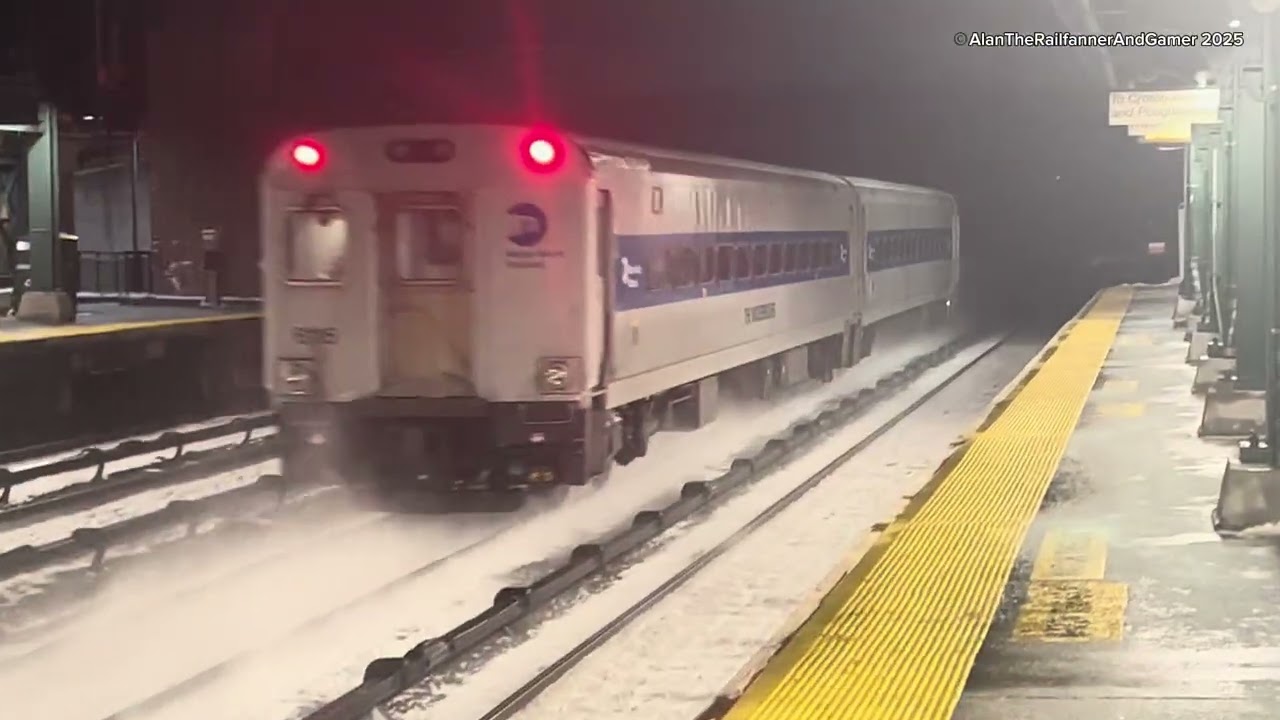 Railfanning Metro North trains at Hastings on Hudson in the dark afternoon
