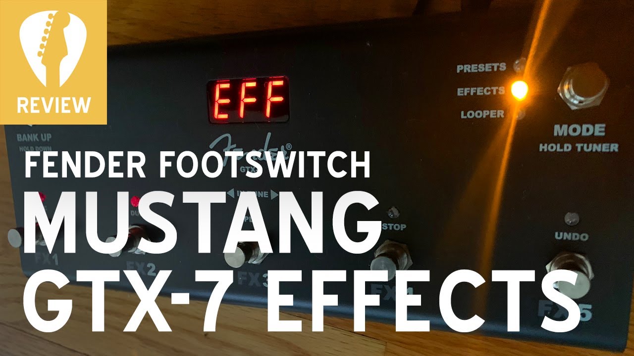 Fender Mustang GTX GT Footswitch EFFECTS DEMO (Part 4 of 4, GTX-7 Pedal for GTX-50, GTX-100, and GT)