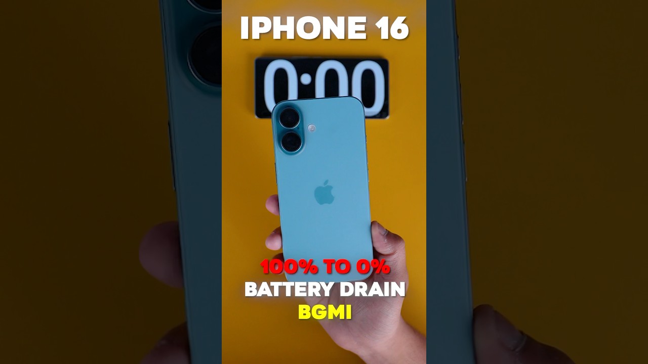iPhone 16 - BGMI 100 to 0 Battery Drain Test