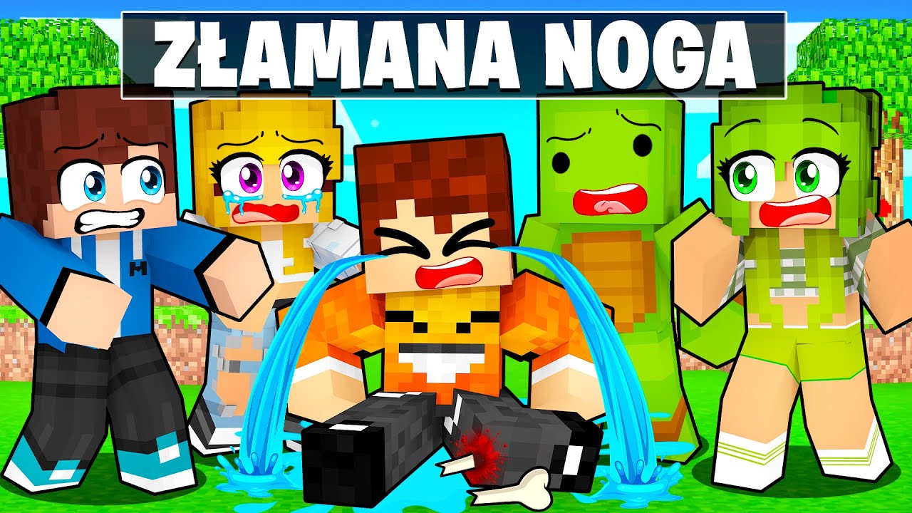 ZŁAMAŁEM NOGE 😭😭😭 w Minecraft!