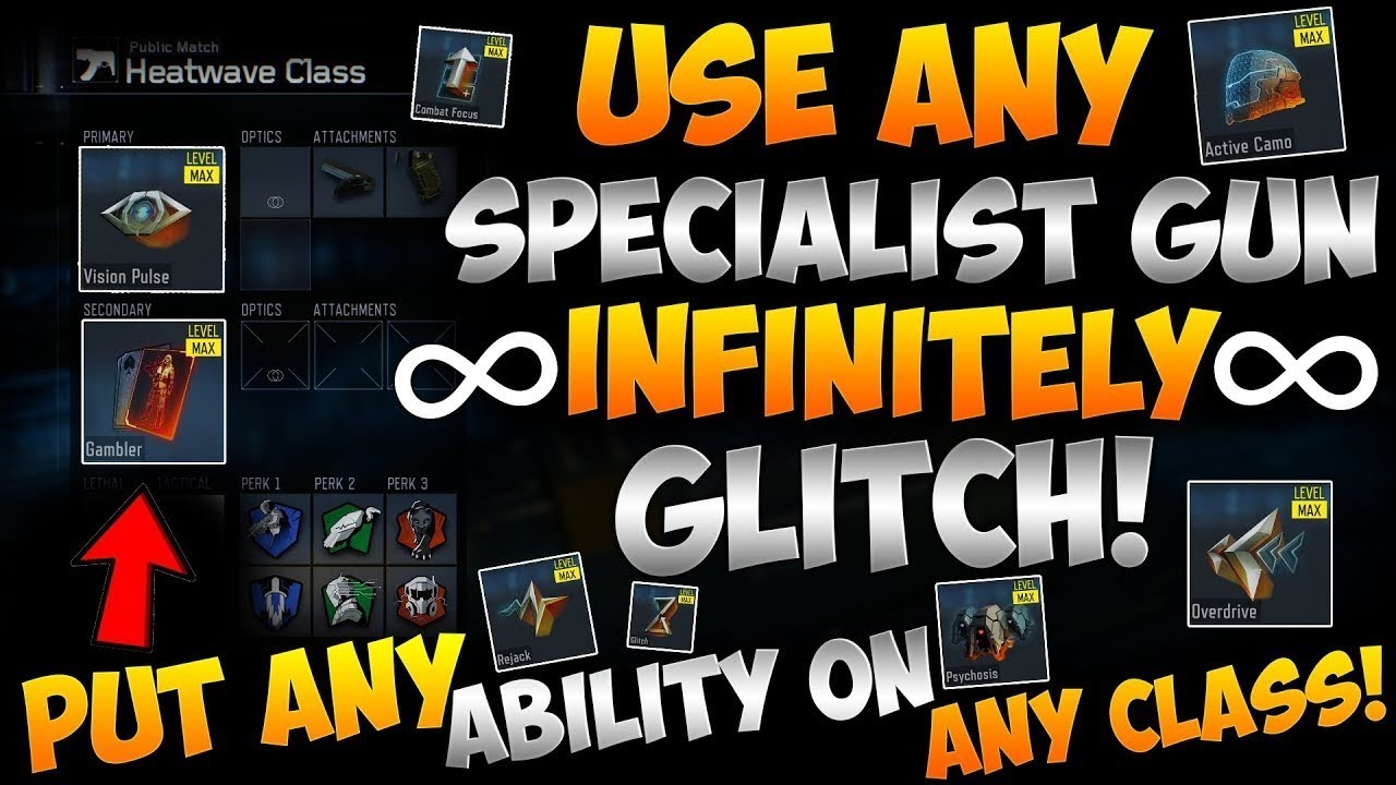 BO3 GLITCH USE ANY SPECIALIST WEAPON AS A PRIMARY GUN CLASS! *PS4 ONLY*