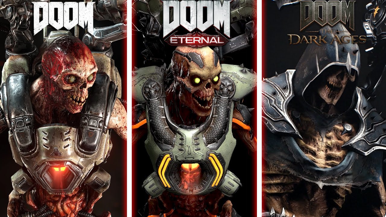 Doom: The Dark Ages vs Doom Eternal vs Doom 2016 - Monsters  Comparison - 4k 60FPS