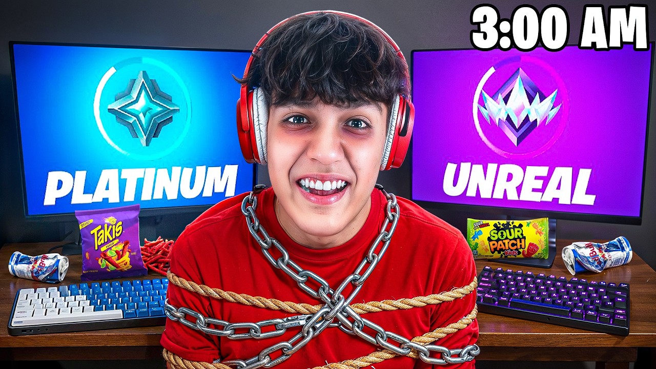 Not Leaving My Gaming Setup Until I Reach UNREAL Rank… (Solo Speedrun)