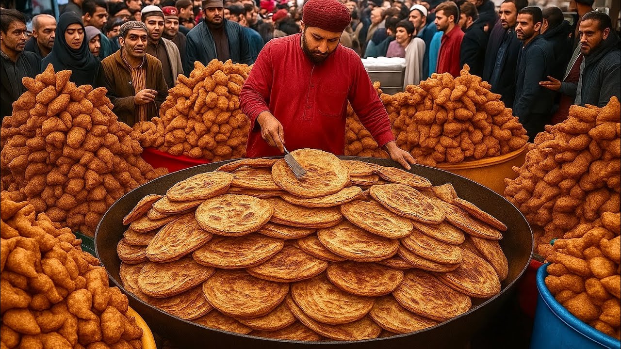Amazing Quetta chai paratha In Afghanistan | Afghansitan street food