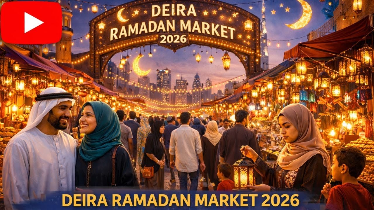 Ramadan Market 🌙✨ Deira Dubai 2026 🇦🇪 | Vibrant Evening Walk 4K | Street Food & Festive Lights