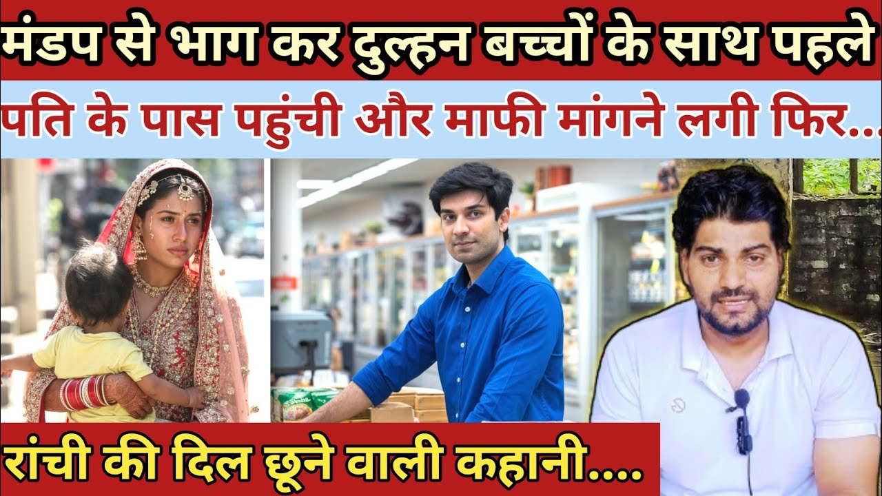 मंडप से भाग कर दुल्हन बच्चों के साथ पहले पति के पास पहुंची और माफी मांगने लगी|| Emotional Story 