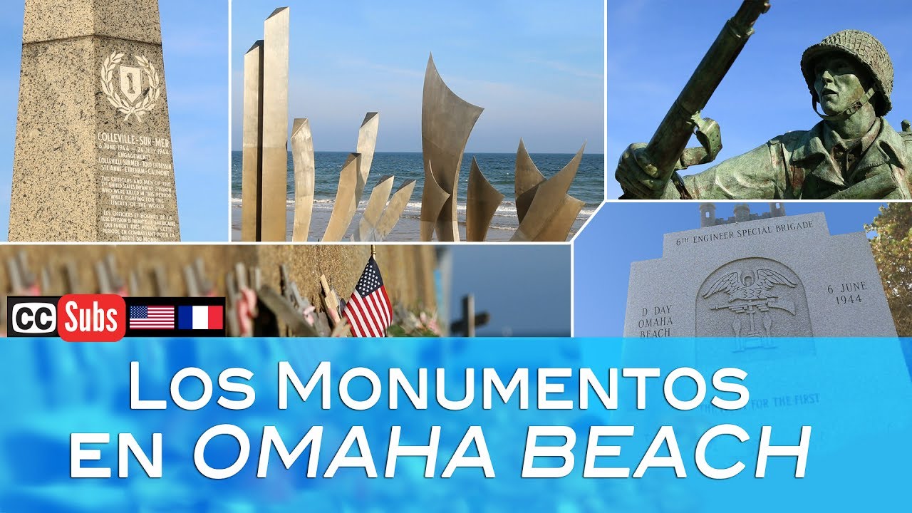 LOS MONUMENTOS EN OMAHA BEACH (Normandía)