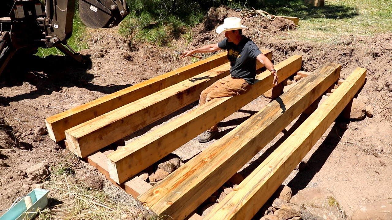 How To Build A Bridge Over A Creek For A Tractor 4
