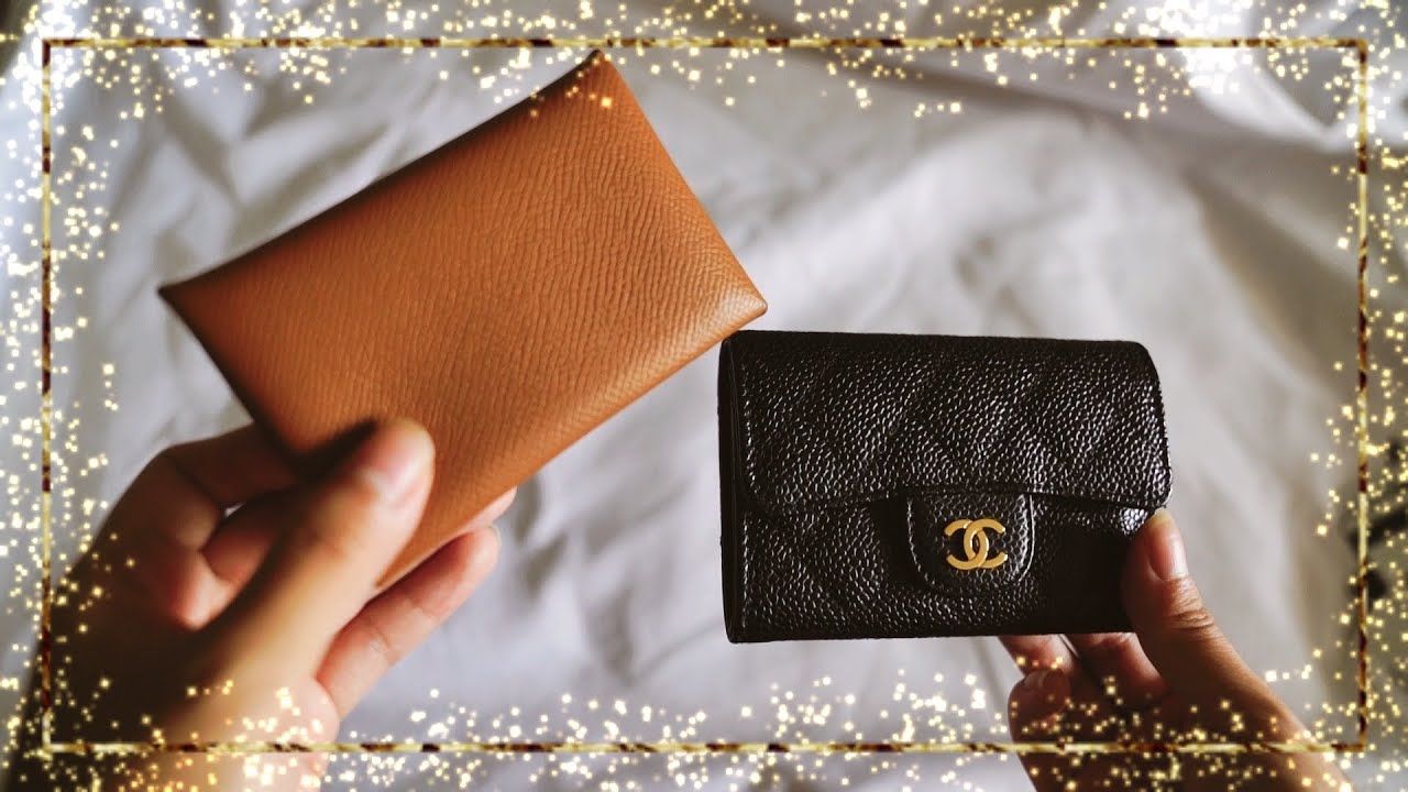 Hermes Calvi vs Chanel classic flap card holder