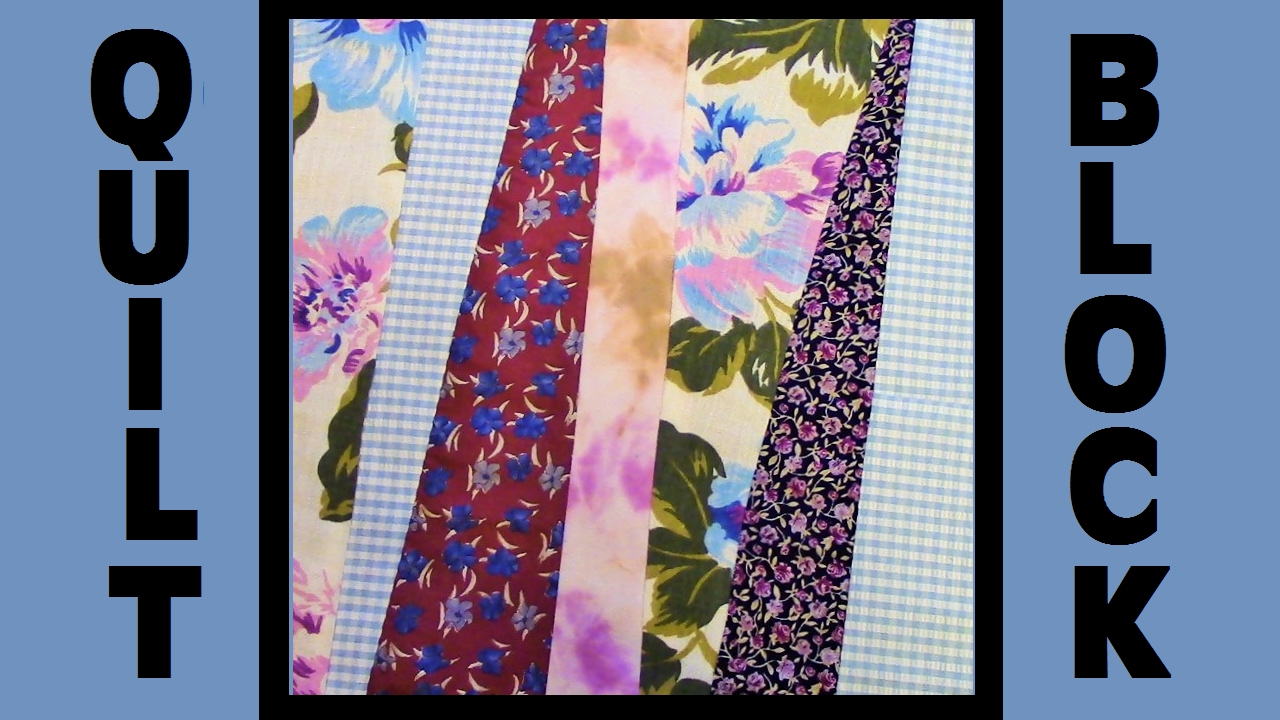 Quilt Block Party - Block 1: Wonky Stripes - Crazy Quilt Block Tutorial