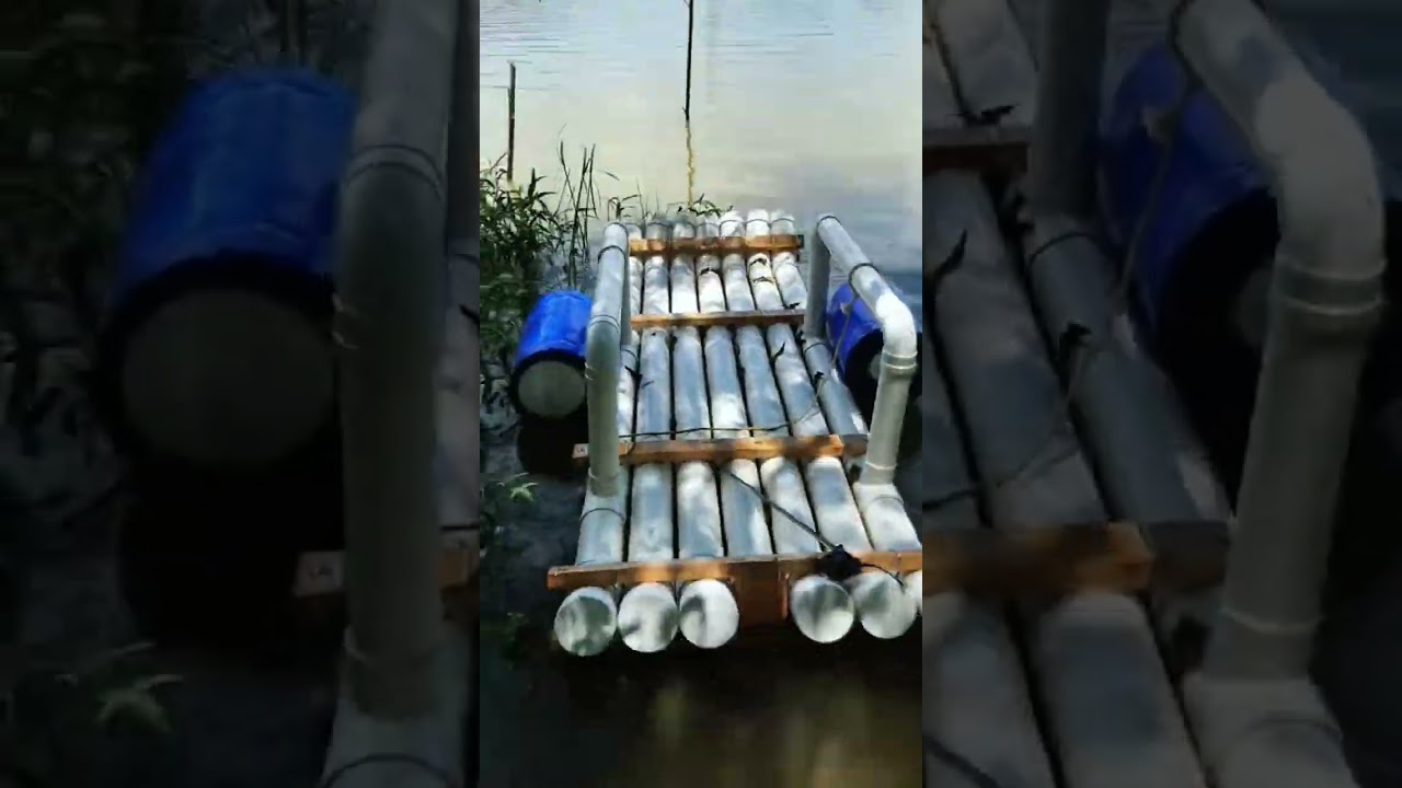 Homemade boat from pvc pipes