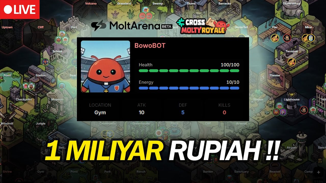 🔴[LIVE] -BUAT BOT MOLTY AI CUAN DEMI JP RATUSAN JUTA - PART #2