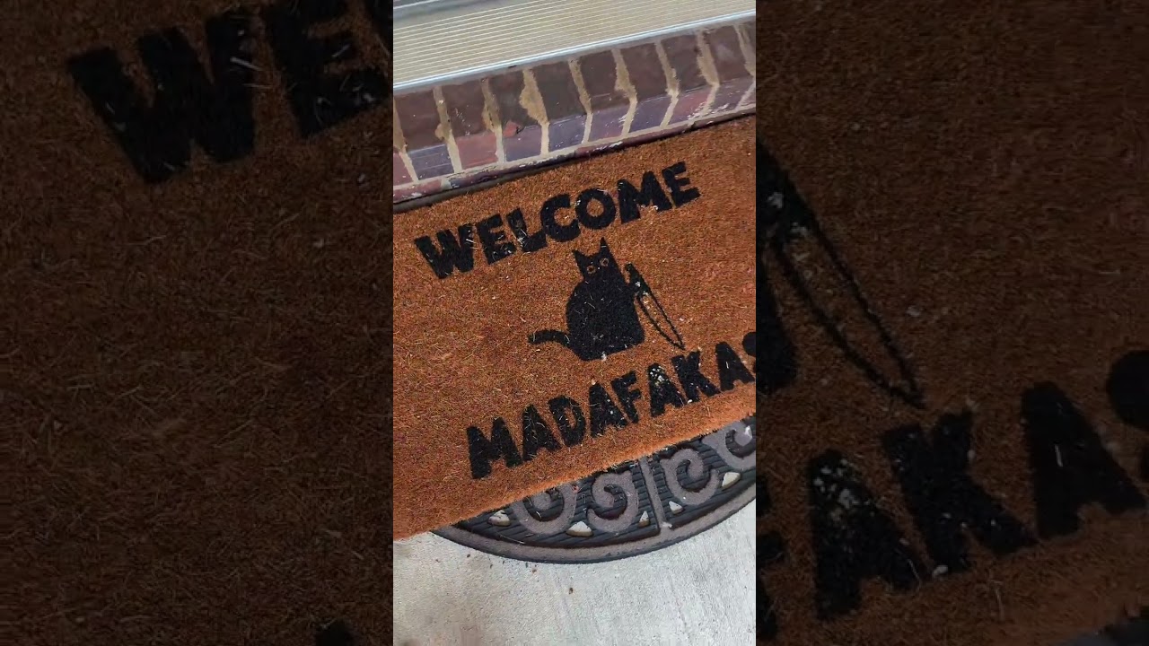 Funny welcome mat, Halloween cat #funnydoormat #welcomemat #frontdoordecor #spookydecor