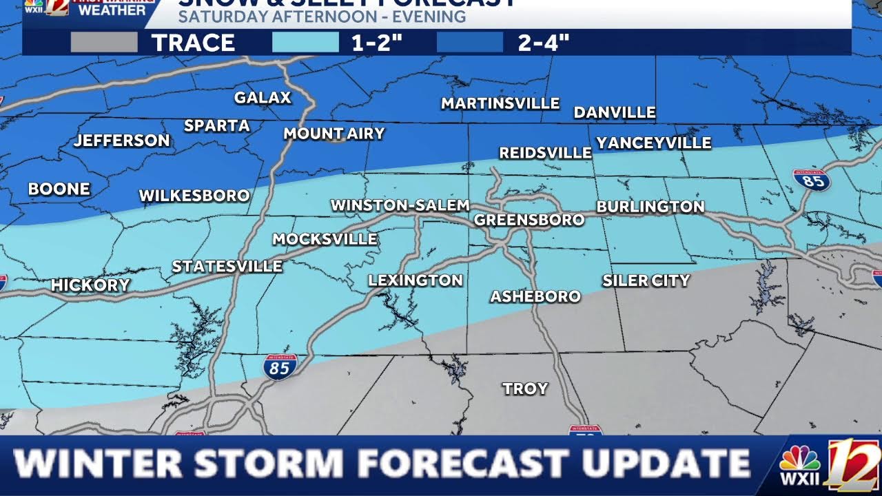 North Carolina Winter Storm A.M. Forecast Update 1/23
