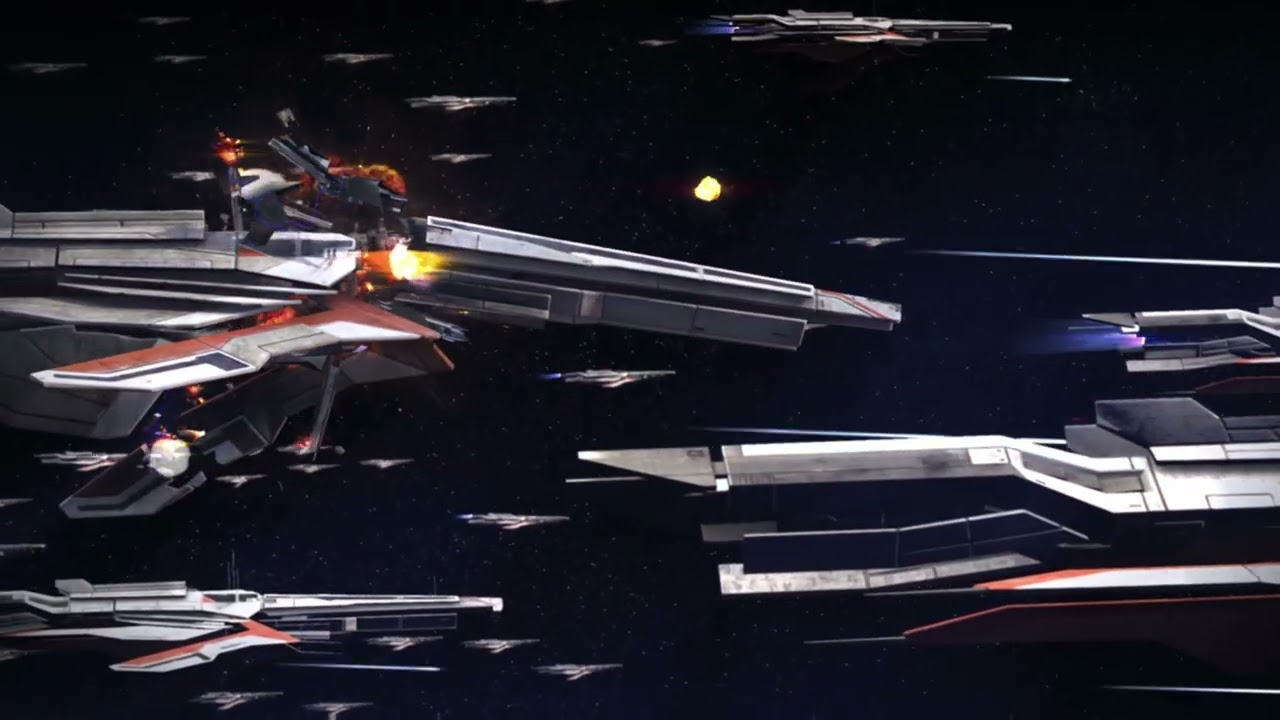Turian Fleet vs Reapers (Mass Effect Legendary Edition)