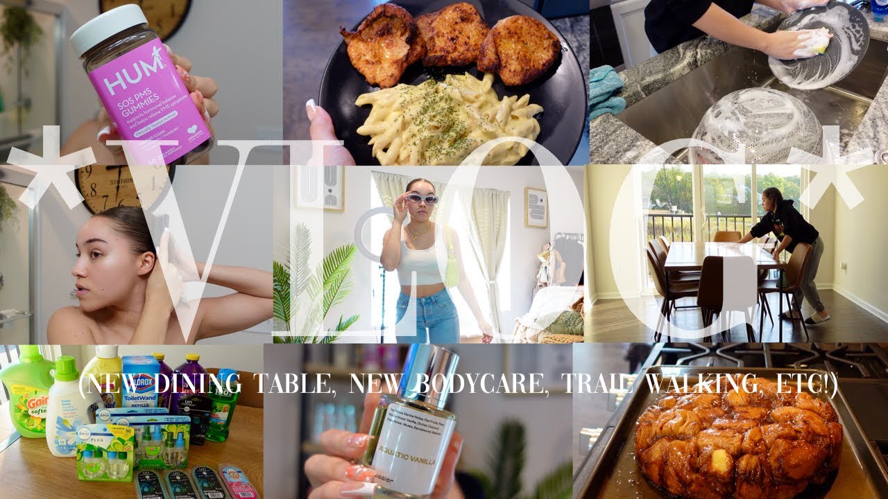 *Vlog* clean girl grwm + horrible PMS + new dining table + cooking + cleaning + etc..