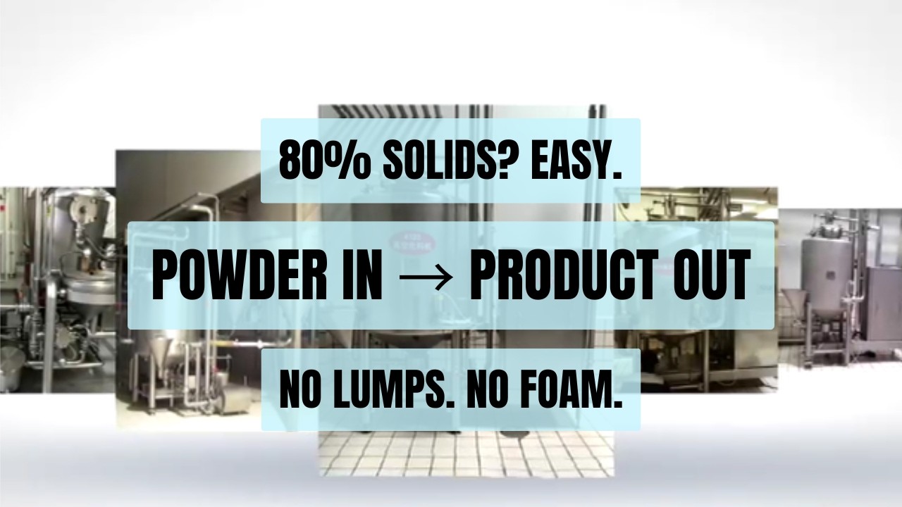 Turbo Vacuum Mixer: Powder In, Product Out in Seconds (No Lumps, No Foam)